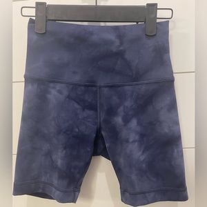 Lululemon tie dye bike shorts navy